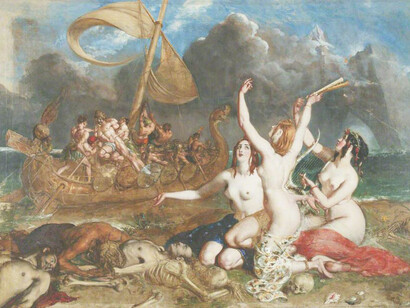 "Las sirenas y Ulises", William Etty, 1837