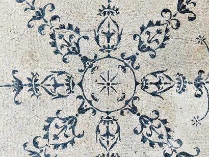 Mosaico Edificio a Medianum, area cd Macchiozzo di Villa Adriana (campagna di scavi 2014 / 2019, Istituto VILLAE e Columbia University, Resp. Prof. de Angelis). Tivoli, Italia