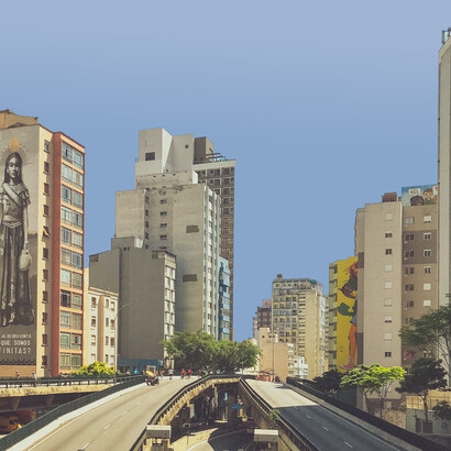 Viaduto do minhocão na capital São Paulo, Brasil