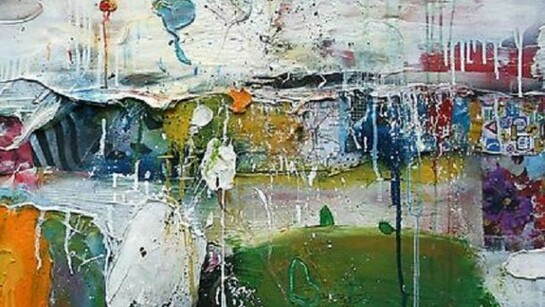 Robert Baribeau, Untitled, 2010, acrylic and mixed media on canvas, 30 x 36 in.