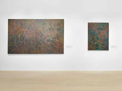 Emily Kam Kngwarray, vue de l'exposition. Avec l'aimable autorisation de la Fondation Opale