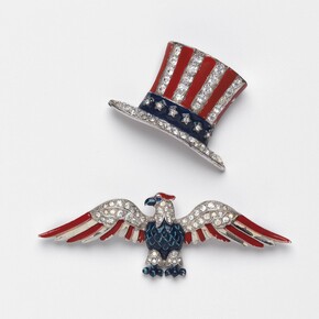 Madeleine Albright, Uncle Sam Top Hat and Eagle. Circa 1940. Trifari, USA. Photo by John Bigelow Taylor.