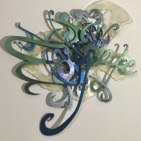 Simeen Farhat, My Voice is Shaped by Silence, 2021, cast pigmented resin, enamel, 28h x 31w x 3.50d in