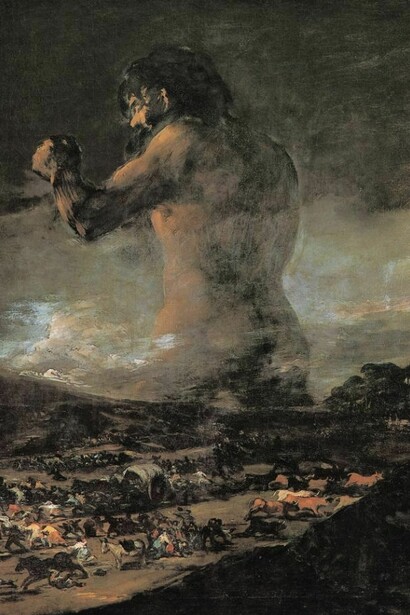 Asensio Julia, The Colossus, c. 1818-1825.   
Oil on canvas, 116 x 105 cm.  
Museo Nacional del Prado, Madrid.
