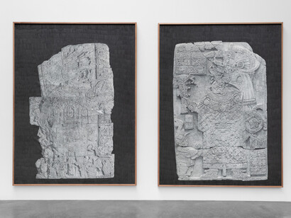 Gala Porras-Kim, Future spaces replicate earlier spaces, exhibition view. Courtesy of kurimanzutto