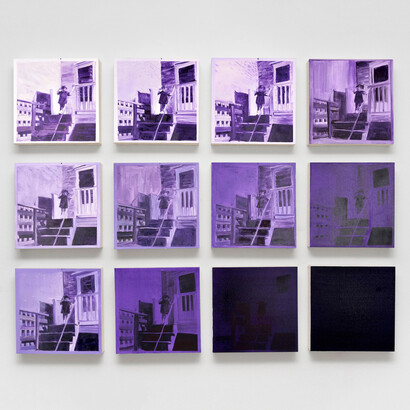 Nicole Economides, The stairway to the garage (in 12 parts) (detail), 2025. Courtesy of Galerie Droste