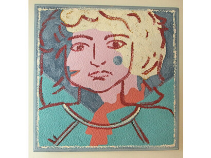 Jennifer Caroline Campbell, Jerry, 2015, 50 x 50 x 2, acrylic paint, emulsion, polystyrene