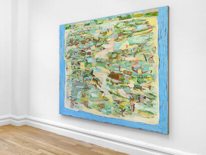 Loretta Dunkelman, Engrossed in the shell (the sky and the circle), exhibition view. Courtesy of Polina Berlin Gallery