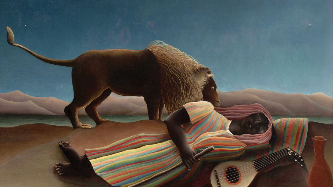 La Bohémienne endormie, 1897. Huile sur toile, 129,5 x 200,7 cm. The Museum of Modern Art, New York.