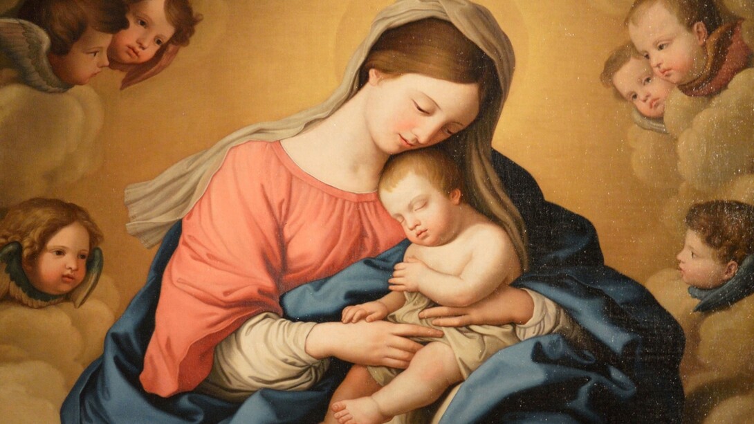 "Madonna con il Bambino e angeli", 1674, Giovan Battista Salvi da Sassoferrato, Galleria Nazionale d'Arte Antica di Palazzo Corsini, Roma, Italia