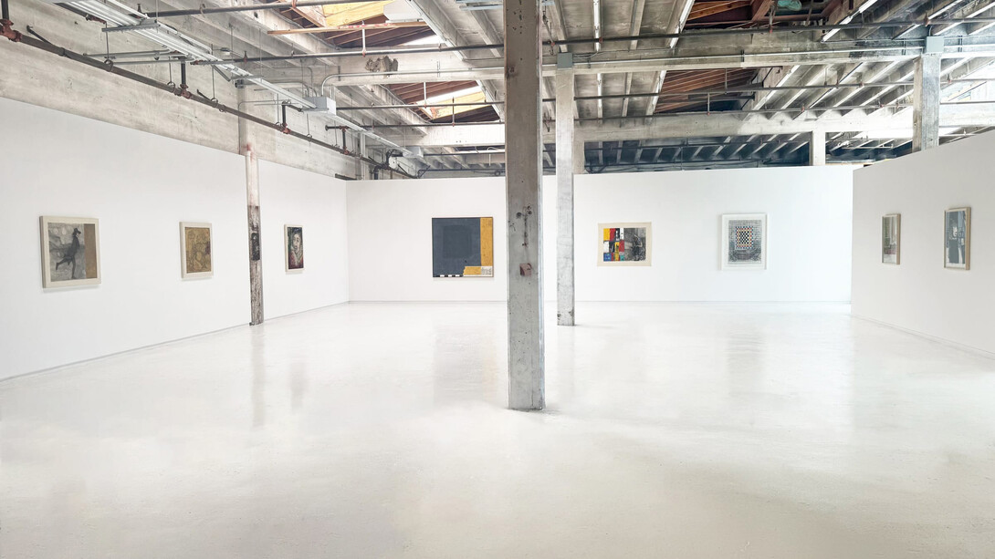 William T. Wiley, Musin’ and mussin’ with the masters, exhibition view. Courtesy of Hosfelt Gallery