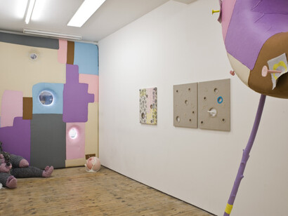 Jonathan Baldock, installation shot, Notes from the Orifice, 2014, Courtesy of Vitrine