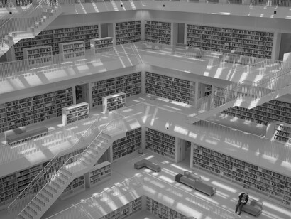La libreria di Stuttgart in Germania