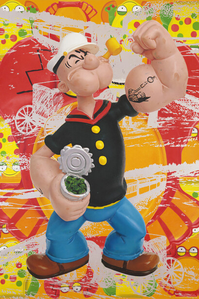 Jeff Koons, Popeye Train (Crab), 2008, oil on canvas, 274.3 x 213.4 cm, Photo Rob McKeever © Jeff Koons