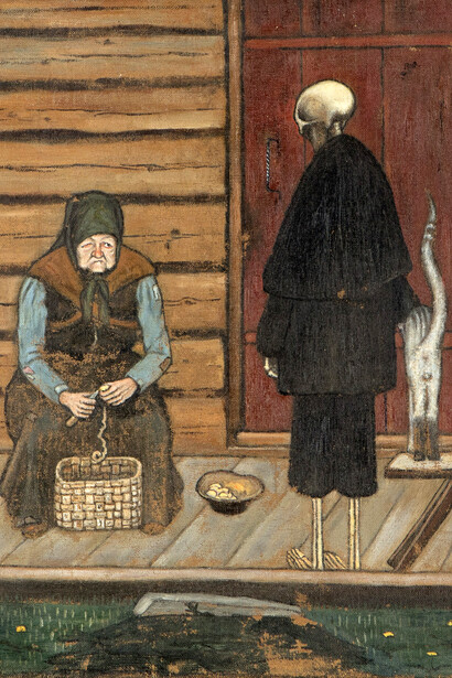 Hugo Simberg, La muerte y la peladora de patatas