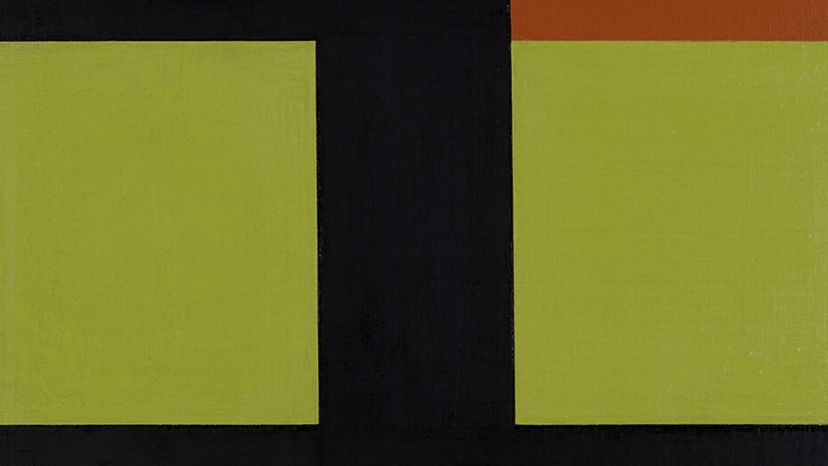 Helmut Federle «Basics on Composition XVII (Cuzko)», 1992. Óleo sobre tela, 40 x 50 cm. Coleção Helmut Federle, Viena. Fotografia © Franz Schachinger, Viena. © Helmut Federle e Pro Litteris, Zurique. Cortesia da Galeria nächst St. Stephan Rosemarie Schwarzwälder, Viena.
