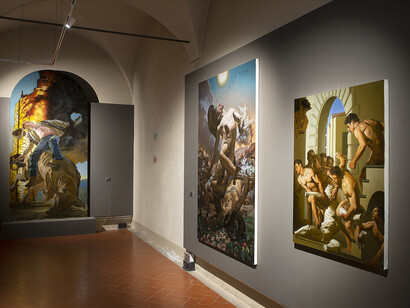 Nicola Verlato, Myth generation, vista della mostra. Per gentile concessione del LabOratorio degli Angeli