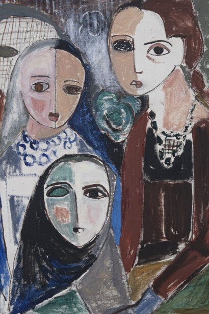 Lika Yanko, Three girls (detail), 1960s. Courtesy of the National Gallery 