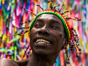 Portrait of a smiling Jamaican man, candid moments of Jamaican people