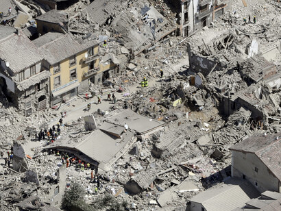 Amatrice dopo il terremoto