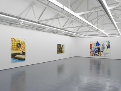 David Salle, exhibition view, Maureen Paley, London,
2014, © the artist, courtesy Maureen Paley, London
