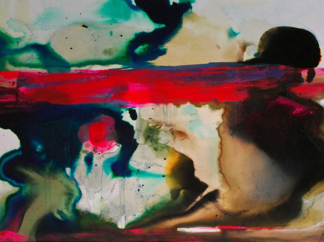 Alex Gough, Wilderness in Paint series, 34  x  24 cm, Mixed media on paper, 2011 
