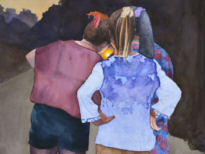 Liu Sheng. Dasha Village 18 纸本水彩 watercolor on paper, detail, 2017