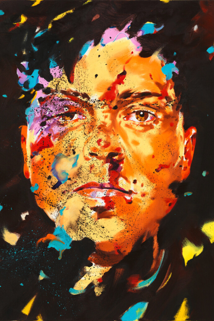 Norbert Bisky, King o pain, 2015, Huile sur toile, 100 x 80 cm / 39 3/8 x 31 1/2 in. Courtesy of the artist and the gallery Daniel Templon, Paris and Brussels