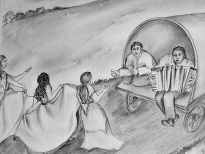 Disegno di Rasim Sejdić, "la musica"