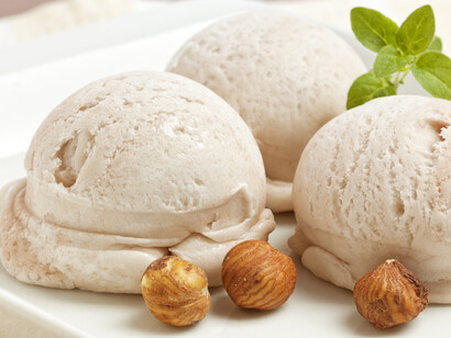 Haselnuss-Eis , alle italienischen Spezialitäten