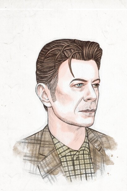 Helen Green. Ilustración de uno de los rostros del camaleónico David Bowie
