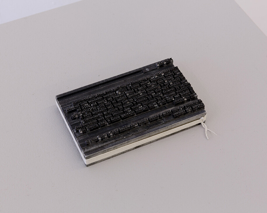 Fatma Bucak, Black Ink, 2016-ongoing, movable type