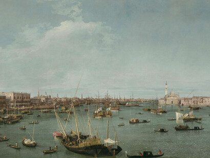 Canaletto (Giovanni Antonio Canal), Bacin Di San Marco Venice, About 1738.
Oil on canvas. Abbott Lawrence Fund, Seth K. Sweetser Fund, and Charles Edward French Fund.