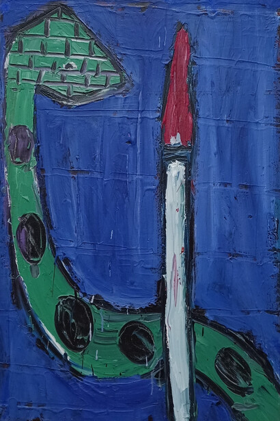 Menchu Lamas, Serpe, 1984, acrilico sobre lienzo, 99 X 65 cm