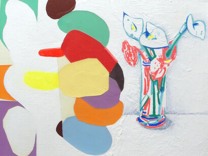 Rachael Gorchov, Mt. Lee Observed From Hollyridge DR., 2015, Acrylic on handmade papier mache clay, 17 x 16 x 10 inches