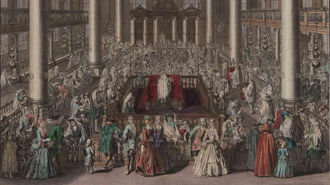 Claude Du Bosc (after Romeyn de Hooghe), Dedication of the portuguese jews synagogue in Amsterdam (detail), 1733–38. Courtesy of MFA