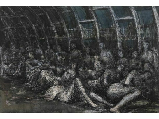 Henry Moore, Shelterers in the Tube, 1941, © Tate. Presented by the War Artists Advisory Committee 1946