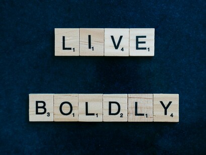 A thoughtful message of reassurance on a blue board, reflecting the essence of self-support