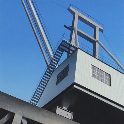 Angelo Davoli, Struttura, 2011, olio su cartoncino, 23.5 x 19.5 cm