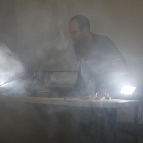 Ryan Jordan, Space-Time Convention T, Wysing Festival 2013, strobe performance