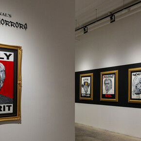 Robbie Conal's Cabinet of Horrors. Courtesy of Track 16