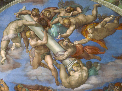 Michelangelo, Giudizio Universale, lunetta destra