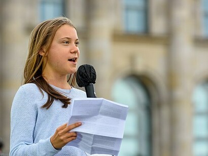 Greta Thunberg, discurso frente al Reichstag durante la huelga climática, Berlin, Alemania, 2021