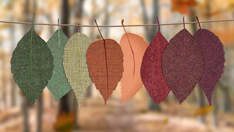 Hojas fabricadas con diversos textiles