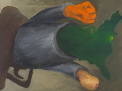 Lee Lozano, no title, c. 1963, Oil on canvas, 94.7x126 cm, © The Estate of Lee Lozano, Courtesy Hauser & Wirth, photo by Barbora Gerny. Courtesy of La Pinacoteca Agnelli, Torino