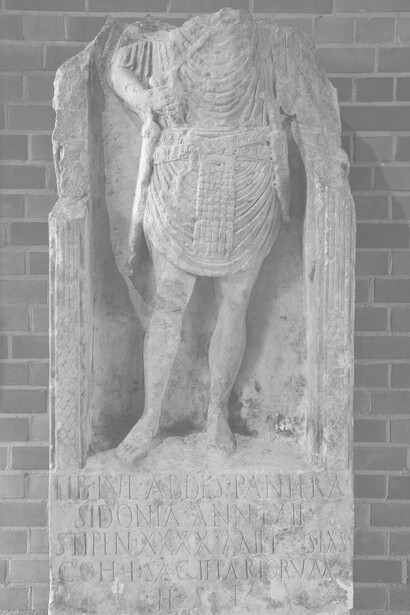 Lápida de Tiberio Julio Abdes Pantera en Römerhalle, Bad Kreuznach