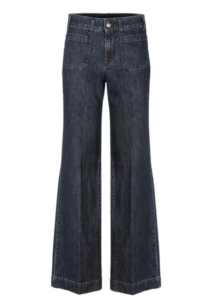 Jeans Cigala's di una tonalità blu scuro, con una vestibilità più ampia verso la fine della gamba. Tra i più particolari delle nuove collezioni di Cigala’s