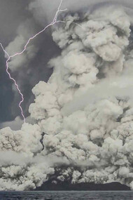The underwater Hunga Tonga-Hunga Ha'apai volcano eruption on Jan. 15, 2022 spewed a staggering 50 million tons (45 million metric tons) of water vapor into the atmosphere