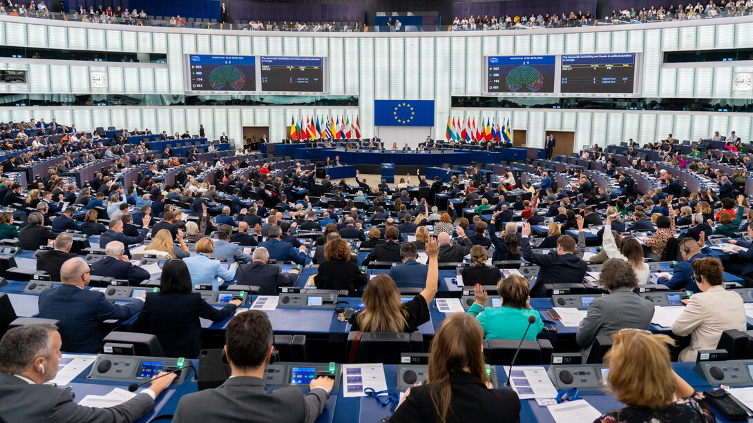 Sesión de votaciones del Parlamento Europeo en octubre de 2024, en Estrasburgo, Francia