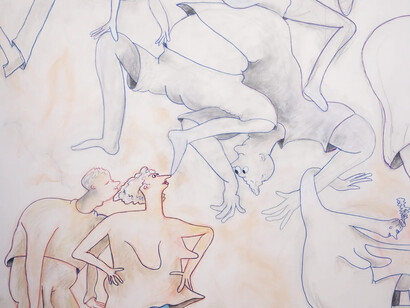 Wall drawing series: Gladys Nilsson, exhibition view. Courtesy of the Menil Collection